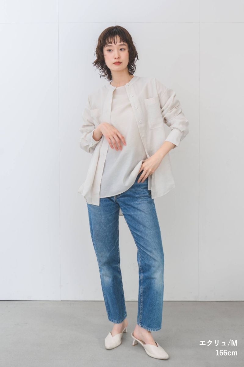 ナインアール,rrrrrrrrr,リトルシアーカラーシャツ