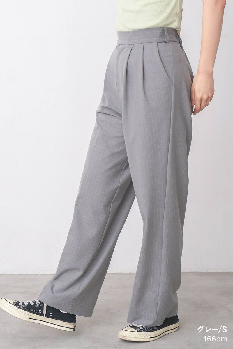 ナインアール,rrrrrrrrr,タックワイドストライプパンツ