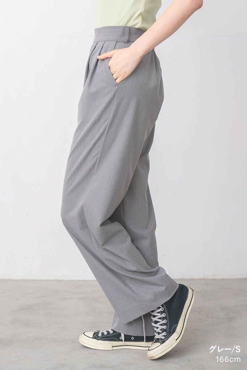 ナインアール,rrrrrrrrr,タックワイドストライプパンツ