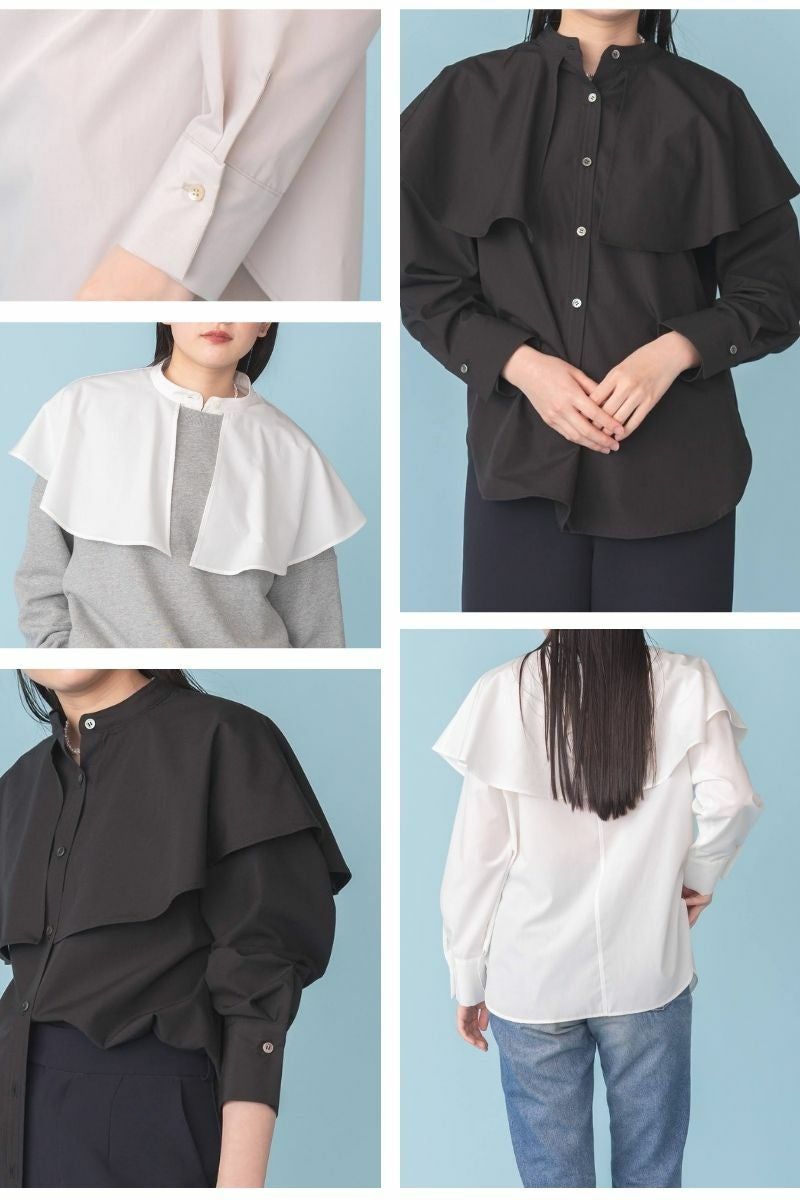 rrrrrrrrr（ナインアール）公式通販｜リサイクルコットンケープブラウス