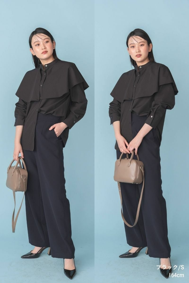 ナインアール,rrrrrrrrr,リサイクルコットンケープブラウス