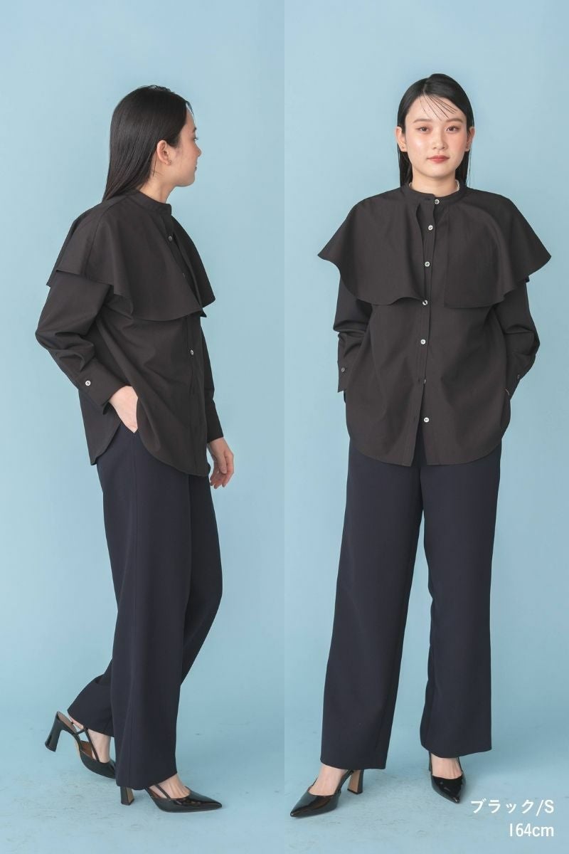 ナインアール,rrrrrrrrr,リサイクルコットンケープブラウス