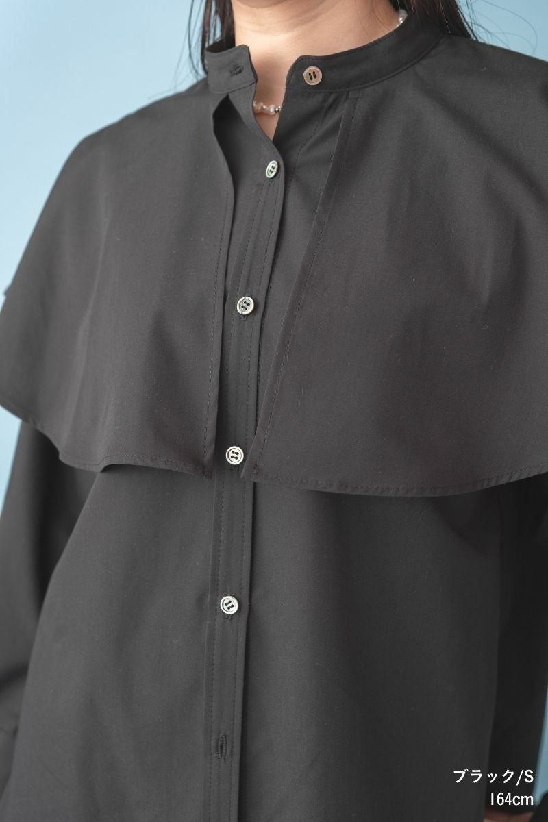 rrrrrrrrr（ナインアール）公式通販｜リサイクルコットンケープブラウス