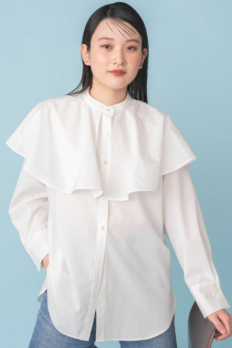 ナインアール,rrrrrrrrr,リサイクルコットンケープブラウス