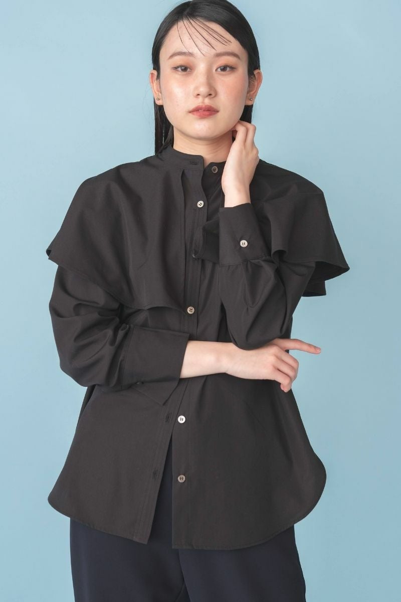 ナインアール,rrrrrrrrr,リサイクルコットンケープブラウス