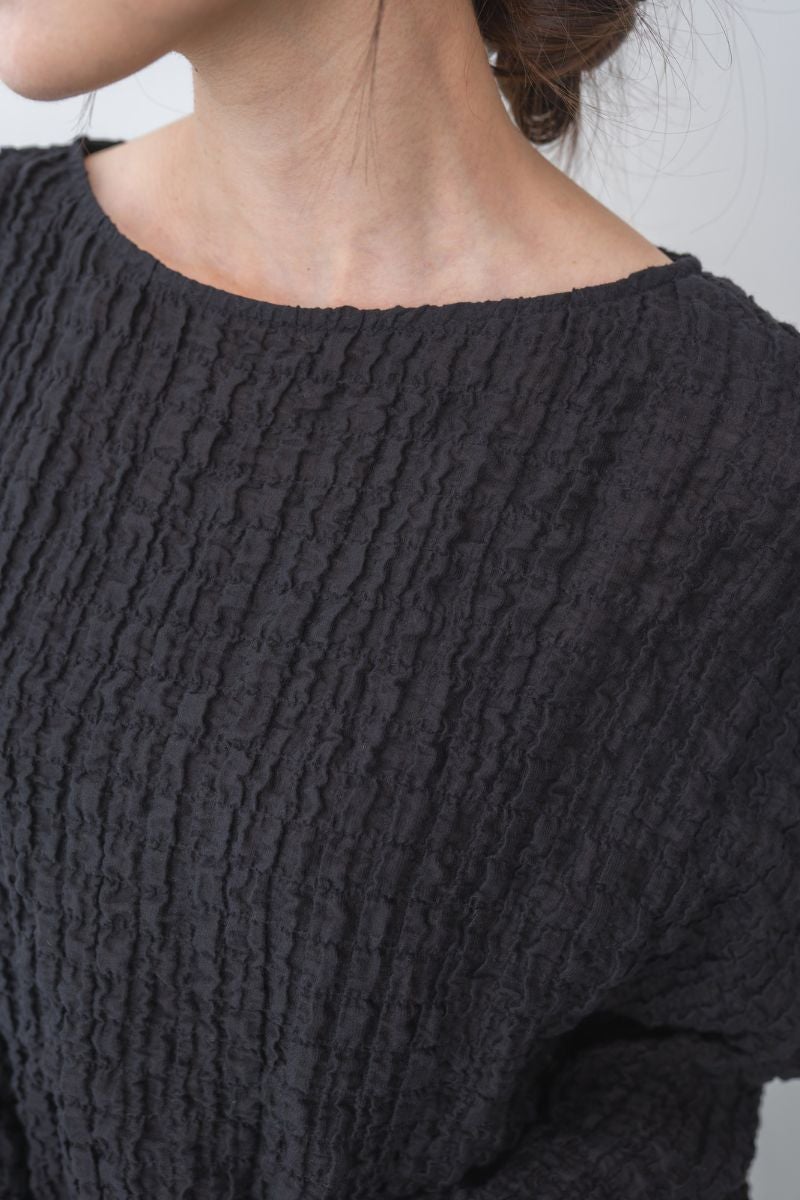 rrrrrrrrr,ナインアール,オーガニックコットンシュリンクレースブラウス