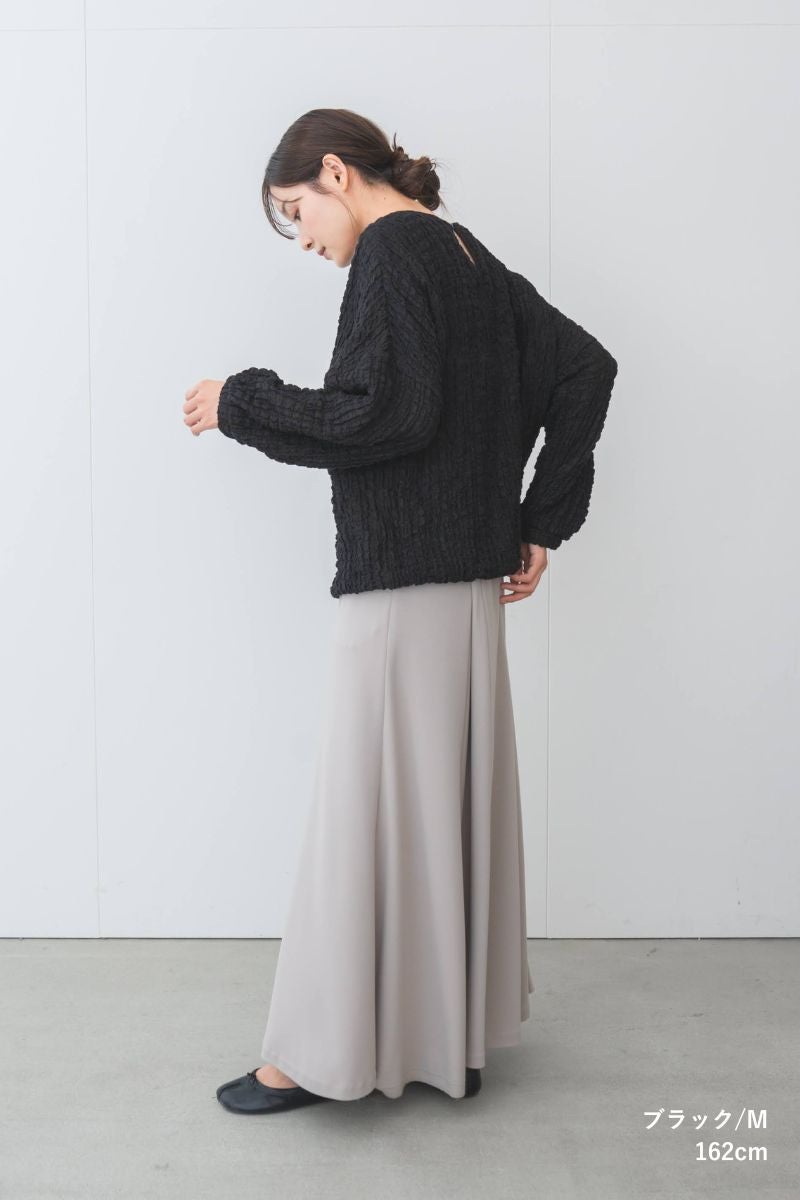 rrrrrrrrr,ナインアール,オーガニックコットンシュリンクレースブラウス