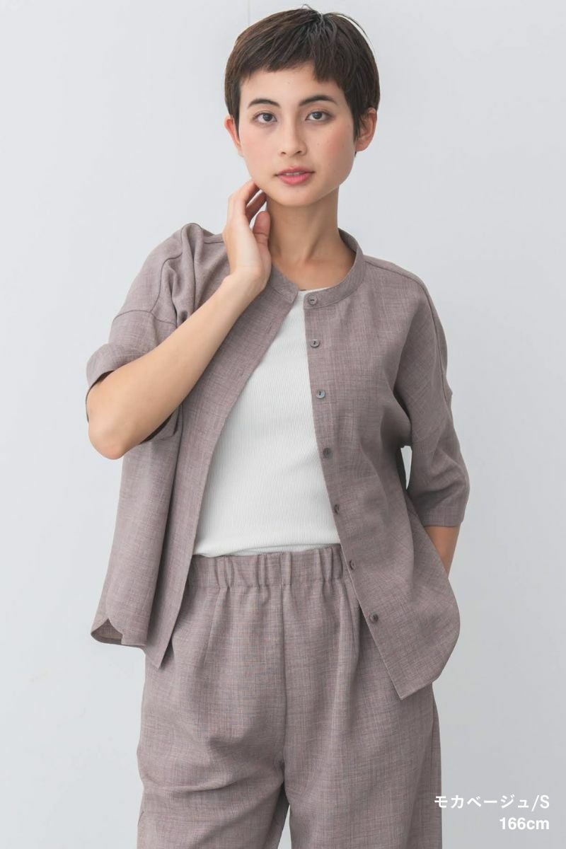 ナインアール,rrrrrrrrr,リネンライクシャツ,sumi,ミニマリスト