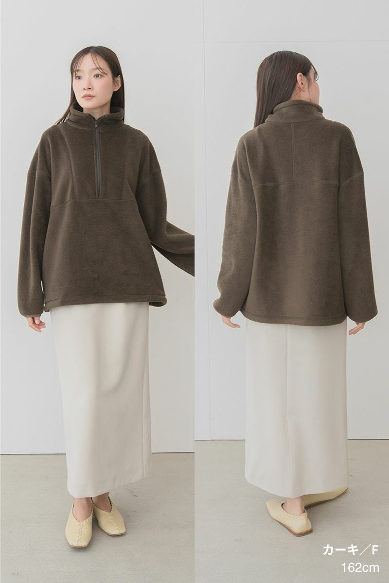 ライトエコフリースハーフジップ
