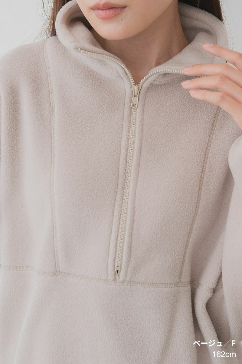 ライトエコフリースハーフジップ